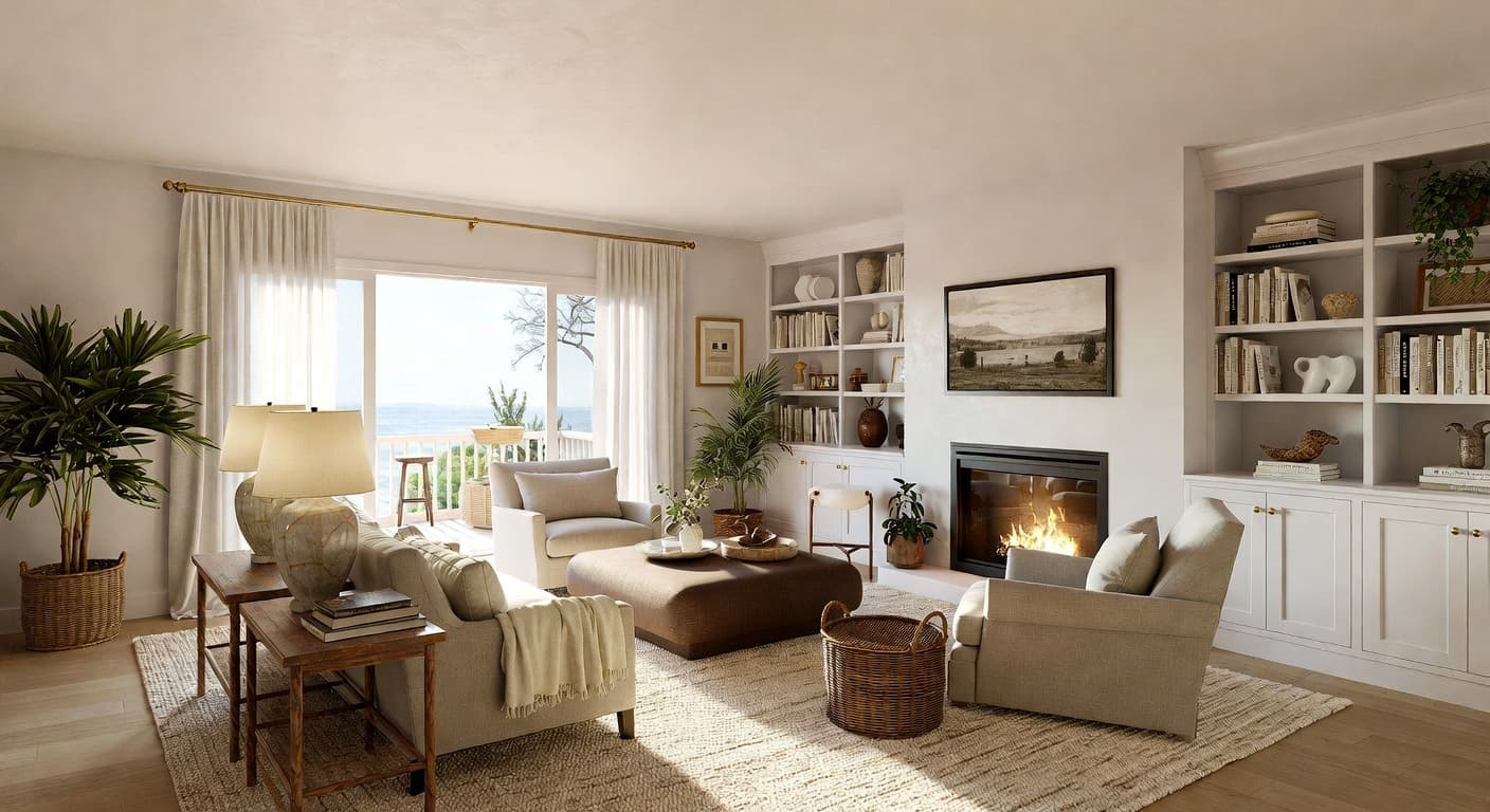 Coastal playroom interior design - featuring coastal style furniture, decor, colors, and layout ideas for your playroom