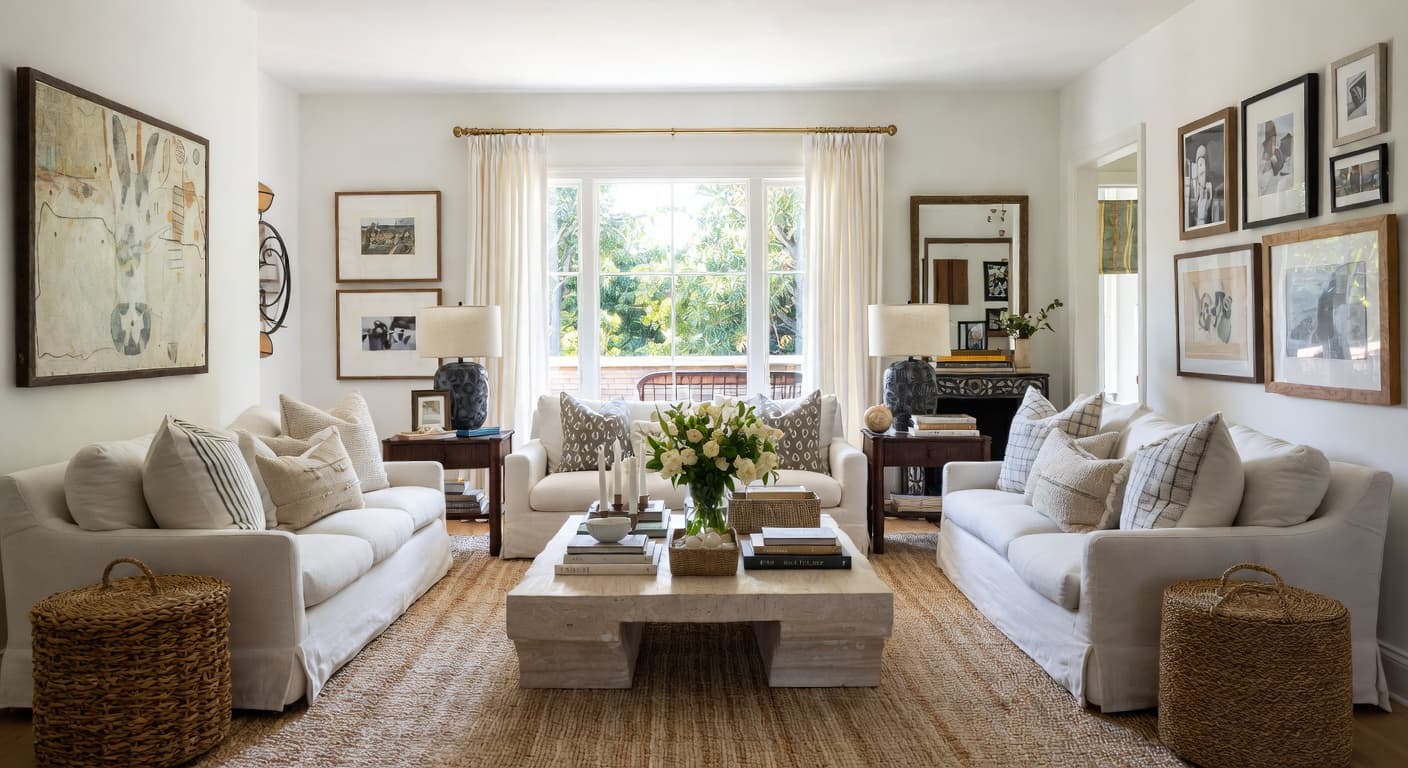 Coastal Grandmother game room interior design - featuring coastal grandmother style furniture, decor, colors, and layout ideas for your game room