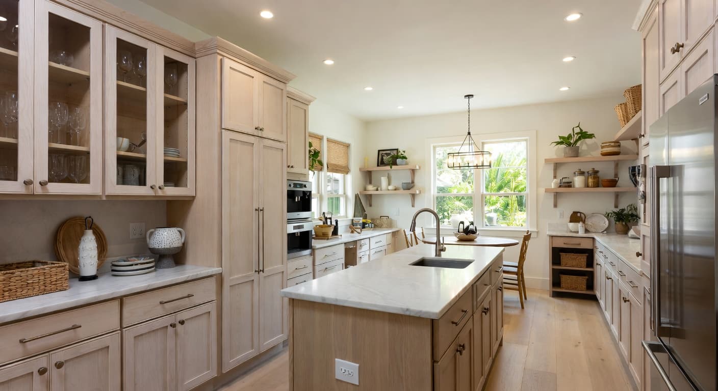 Coastal Grandmother pantry interior design - featuring coastal grandmother style furniture, decor, colors, and layout ideas for your pantry