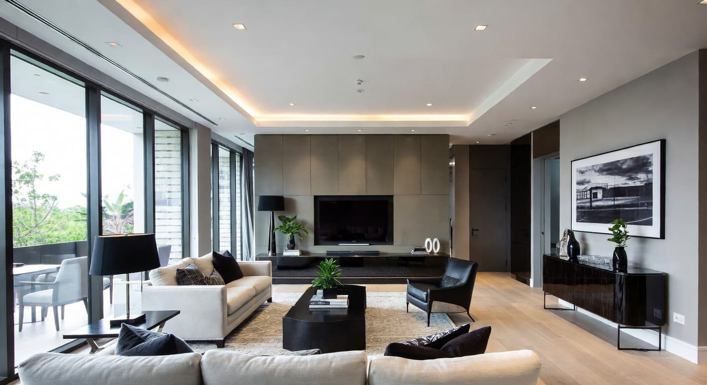 Contemporary multi-purpose room interior design - featuring contemporary style furniture, decor, colors, and layout ideas for your multi-purpose room