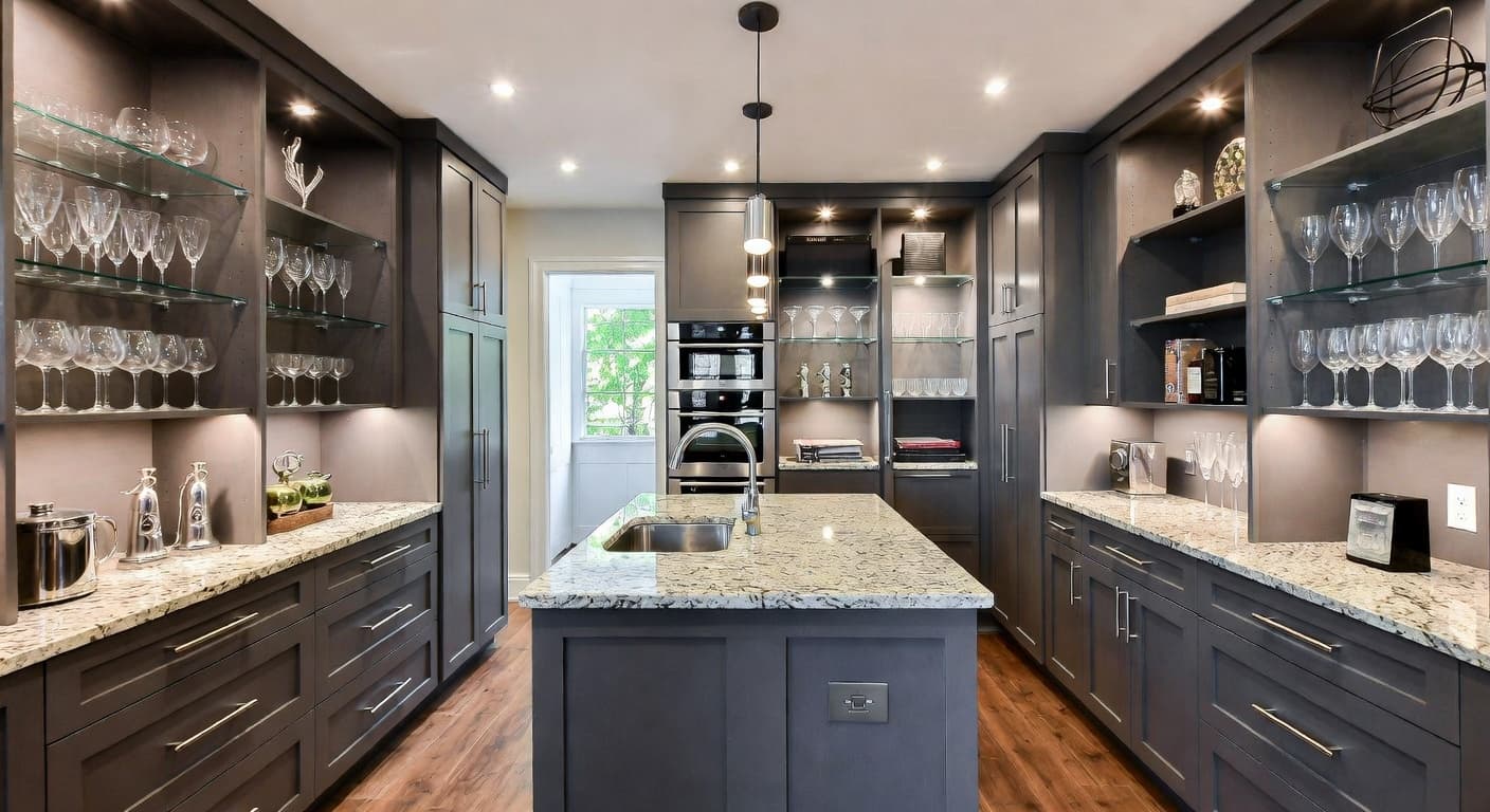 Contemporary pantry interior design - featuring contemporary style furniture, decor, colors, and layout ideas for your pantry