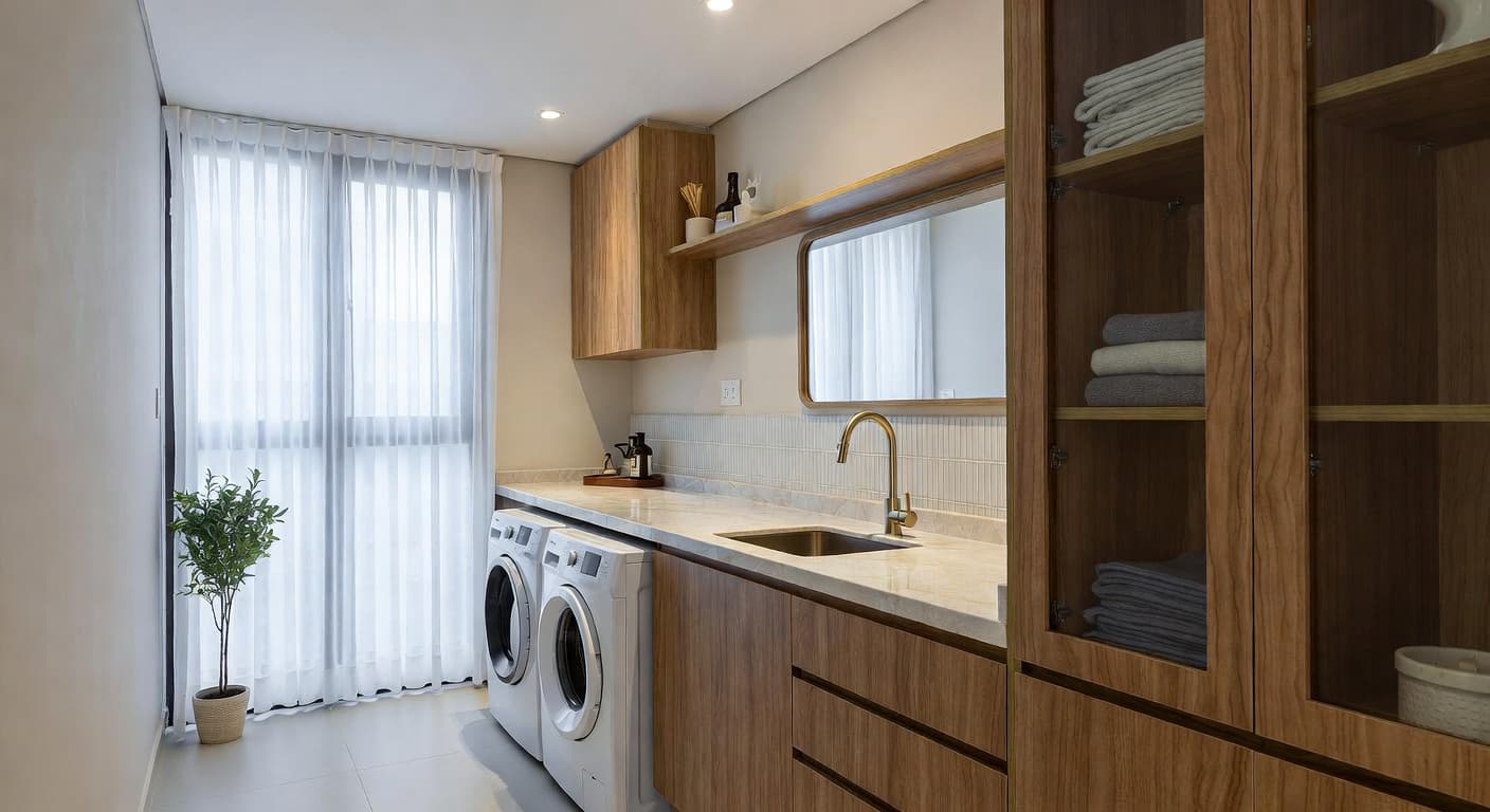 Contemporary utility room interior design - featuring contemporary style furniture, decor, colors, and layout ideas for your utility room