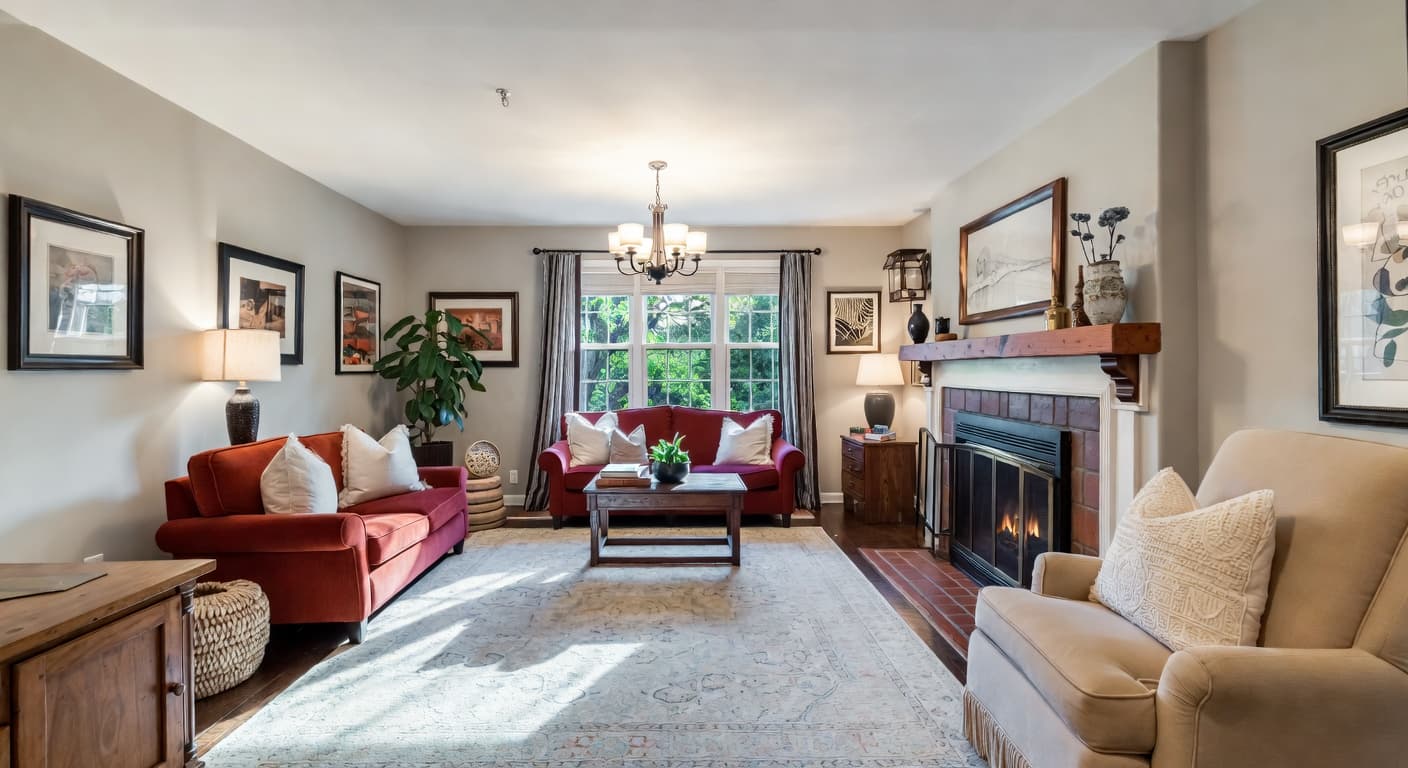 Cottage teen room / den interior design - featuring cottage style furniture, decor, colors, and layout ideas for your teen room / den