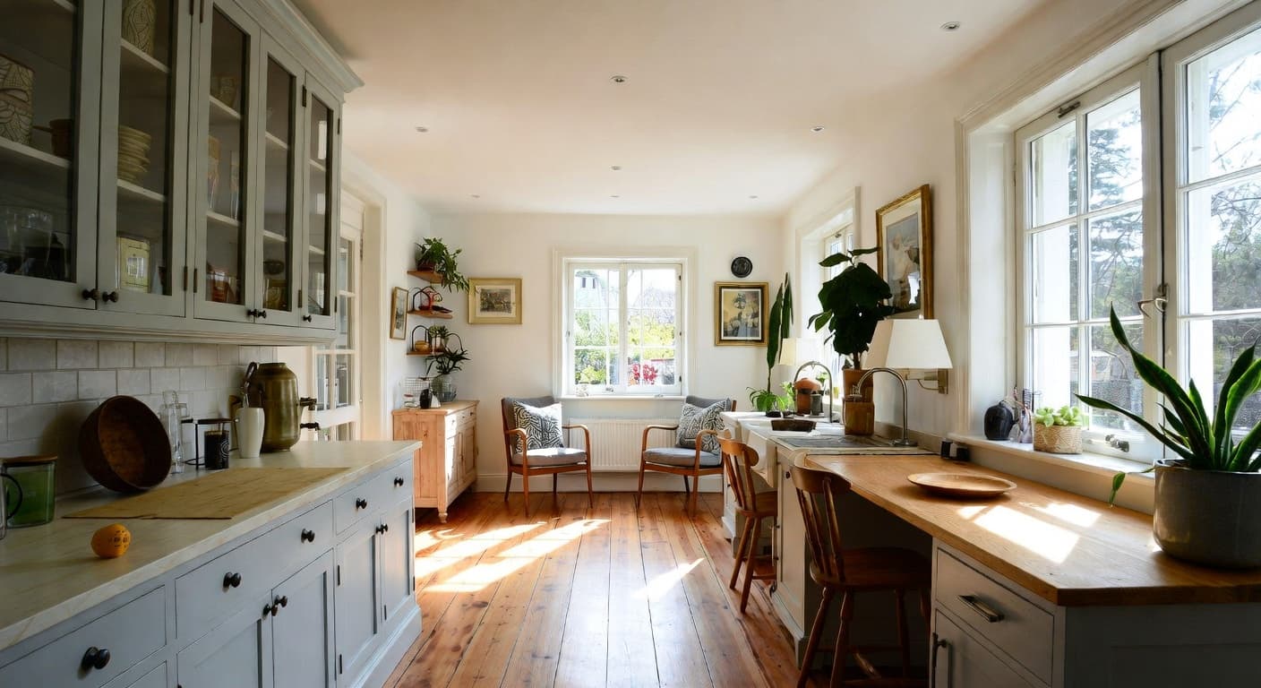 Country utility room interior design - featuring country style furniture, decor, colors, and layout ideas for your utility room