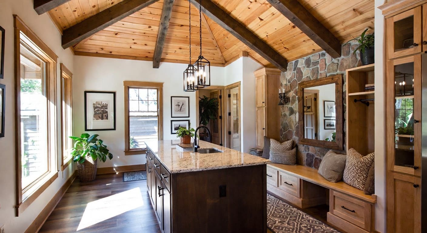 Craftsman mudroom interior design - featuring craftsman style furniture, decor, colors, and layout ideas for your mudroom