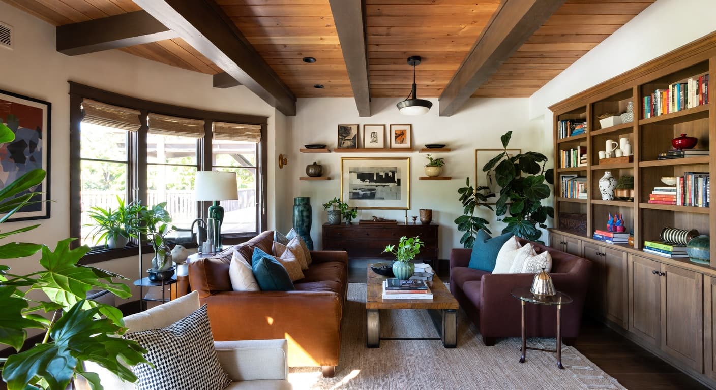 Craftsman multi-purpose room interior design - featuring craftsman style furniture, decor, colors, and layout ideas for your multi-purpose room