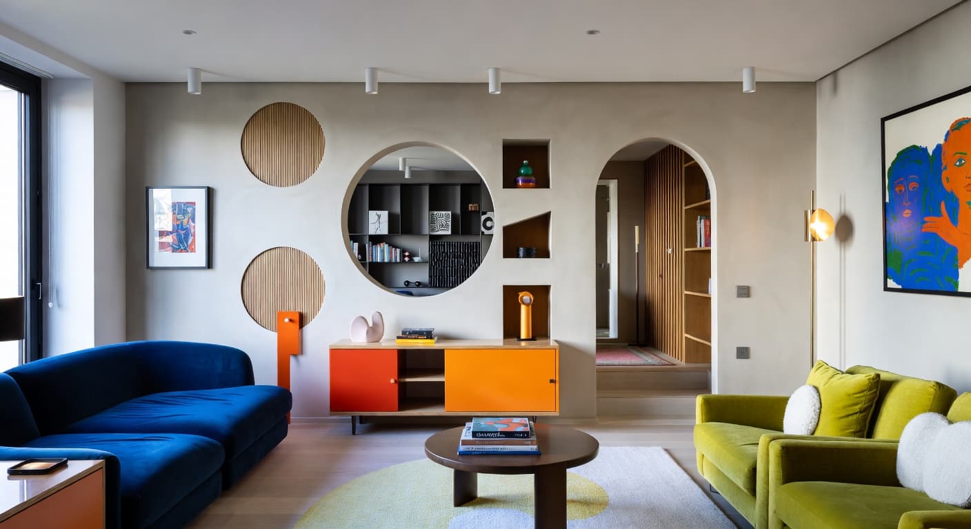 Deconstructivism kids room interior design - featuring deconstructivism style furniture, decor, colors, and layout ideas for your kids room