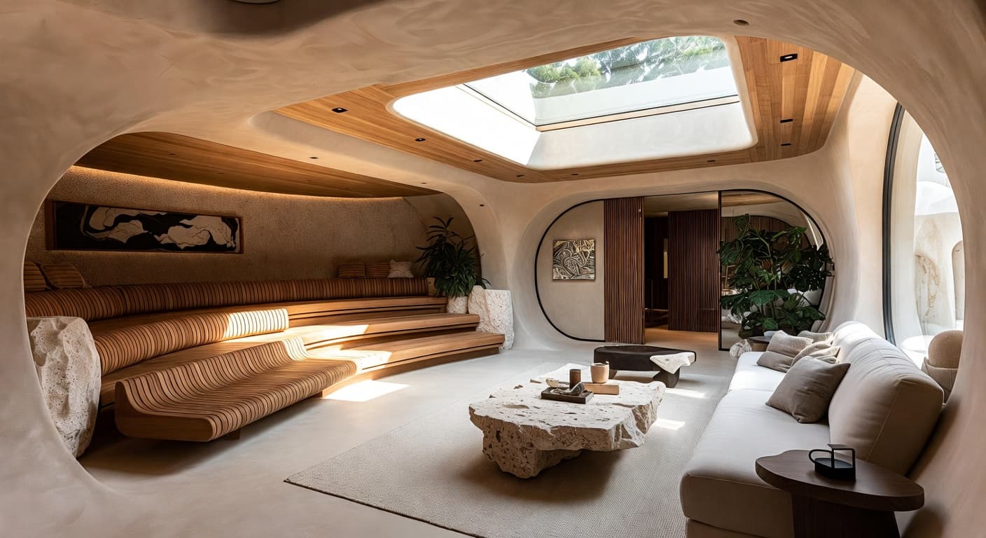 Deconstructivism sauna / spa room interior design - featuring deconstructivism style furniture, decor, colors, and layout ideas for your sauna / spa room