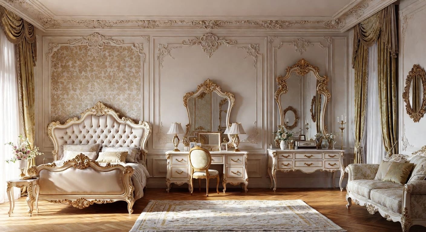 Digital Baroque kids room interior design - featuring digital baroque style furniture, decor, colors, and layout ideas for your kids room