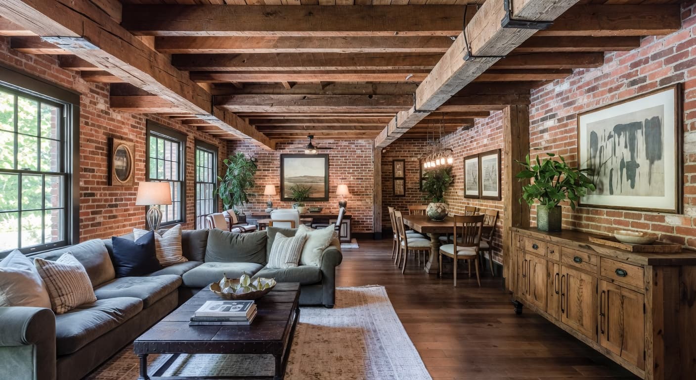 Dutch Colonial basement interior design - featuring dutch colonial style furniture, decor, colors, and layout ideas for your basement