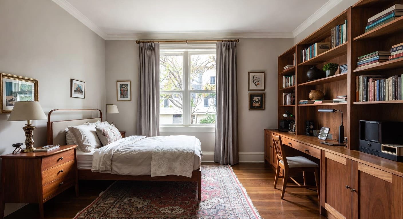 Dutch Colonial kids room interior design - featuring dutch colonial style furniture, decor, colors, and layout ideas for your kids room