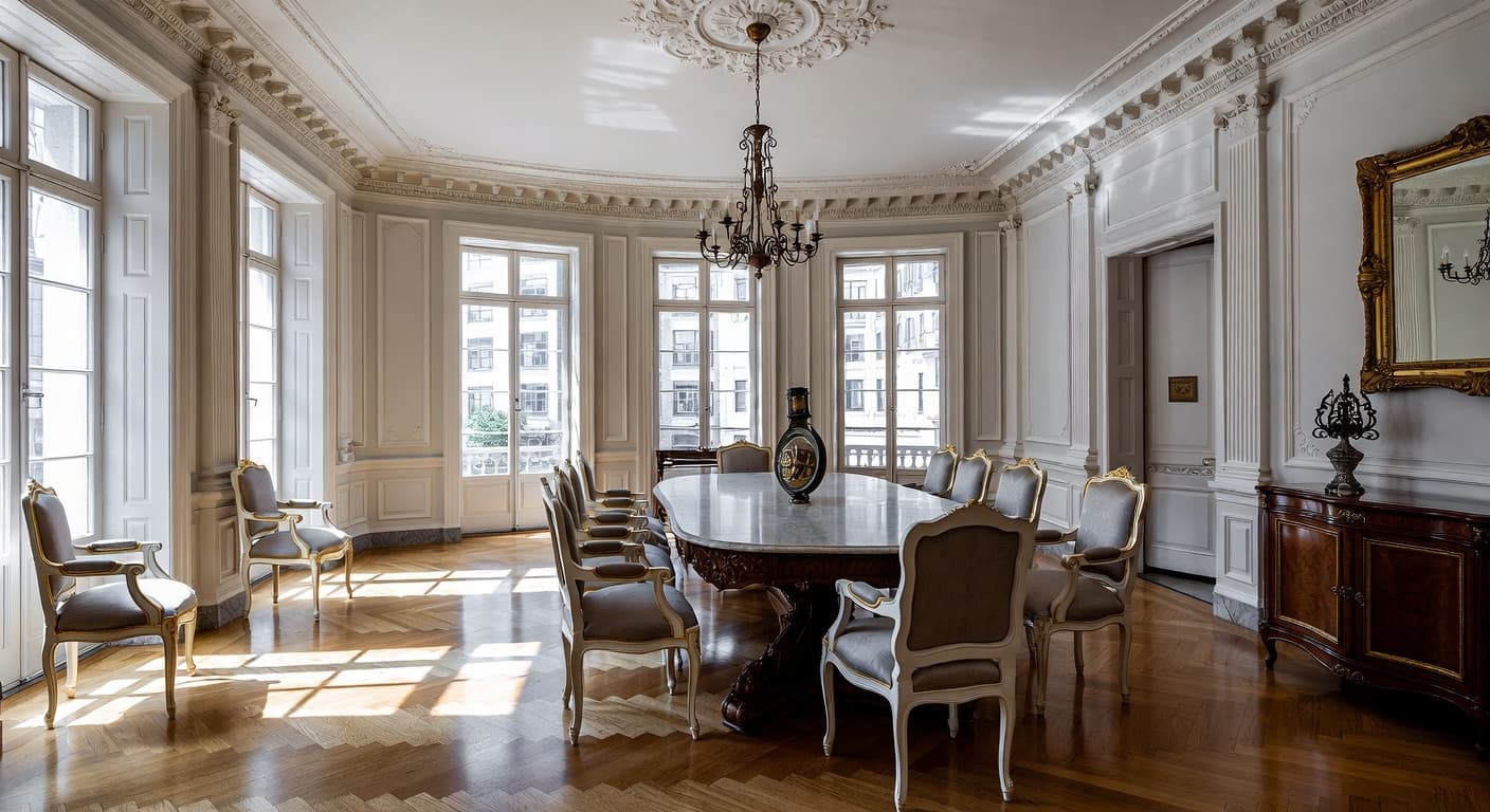 Empire utility room interior design - featuring empire style furniture, decor, colors, and layout ideas for your utility room