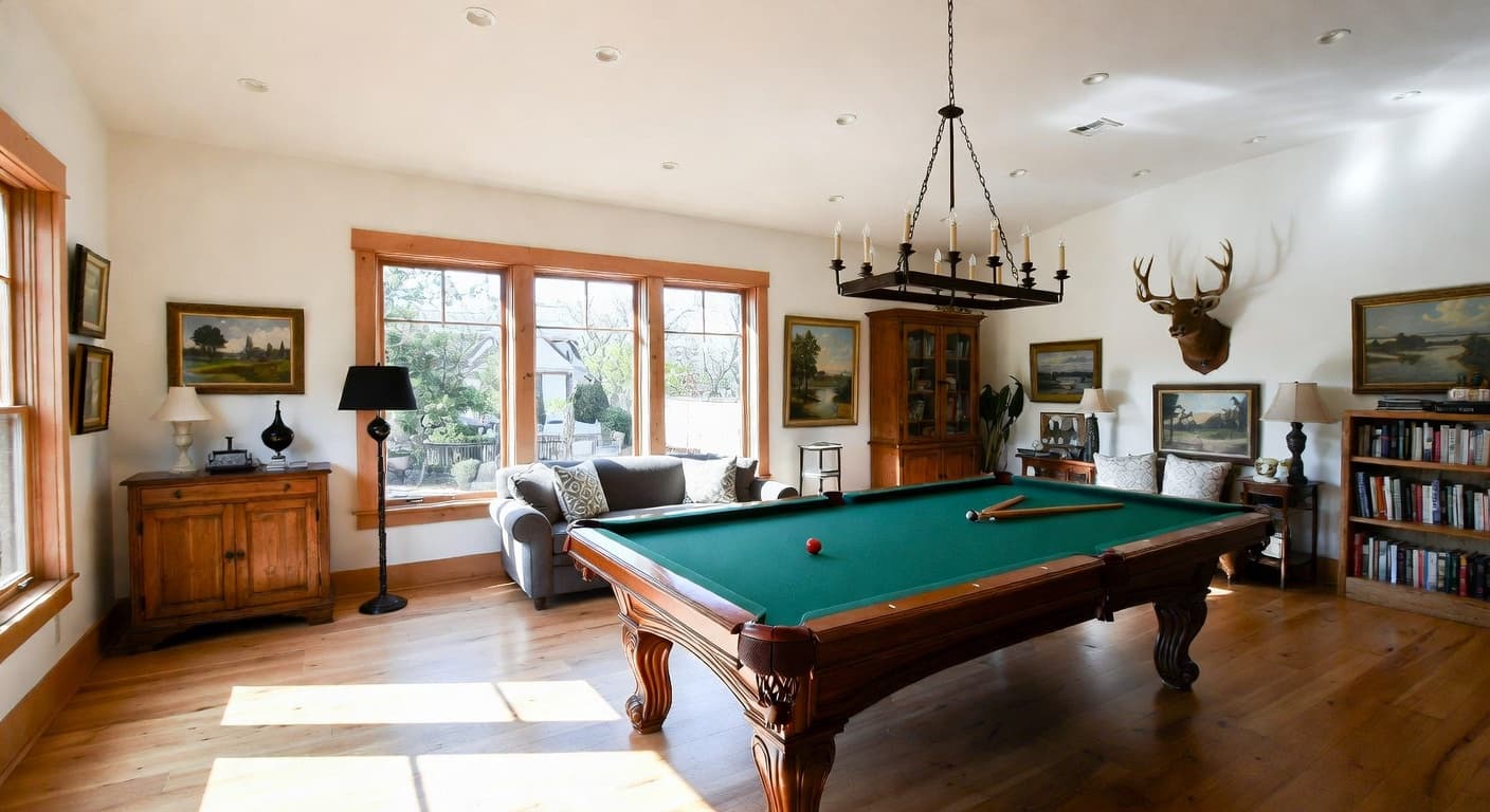 Farmhouse Billiards Room design preview