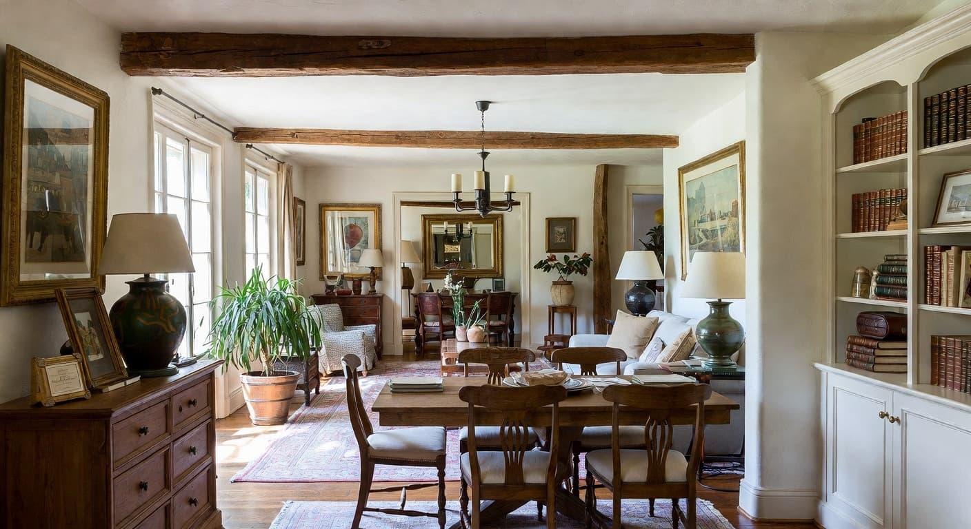 French Country storage room interior design - featuring french country style furniture, decor, colors, and layout ideas for your storage room