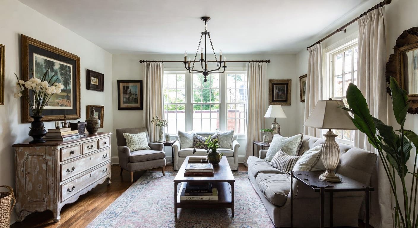 French Country teen room / den interior design - featuring french country style furniture, decor, colors, and layout ideas for your teen room / den