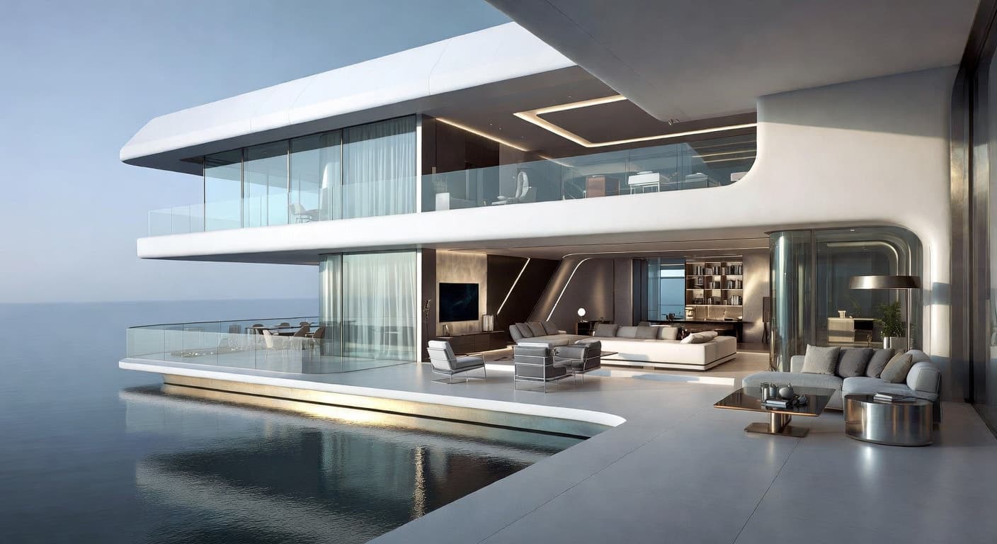 Futuristic Balcony / Terrace design preview