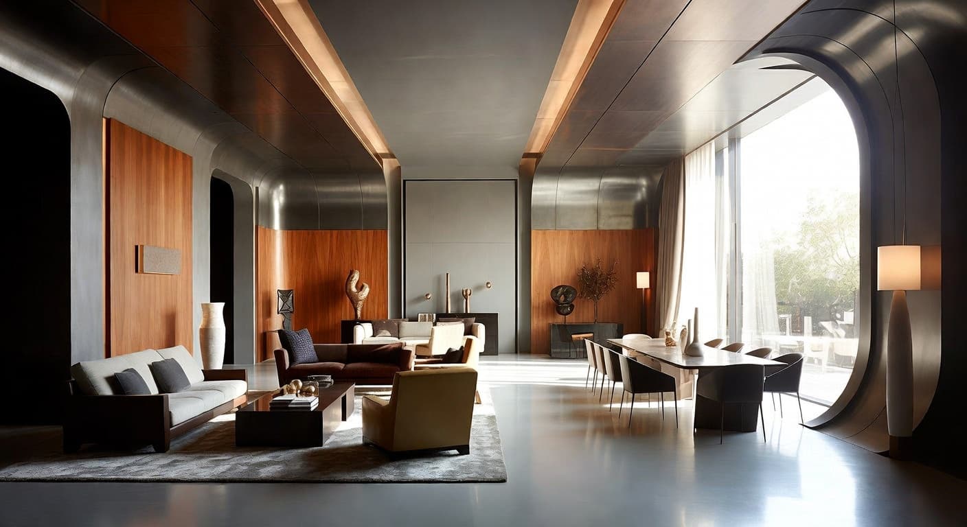 Futuristic multi-purpose room interior design - featuring futuristic style furniture, decor, colors, and layout ideas for your multi-purpose room