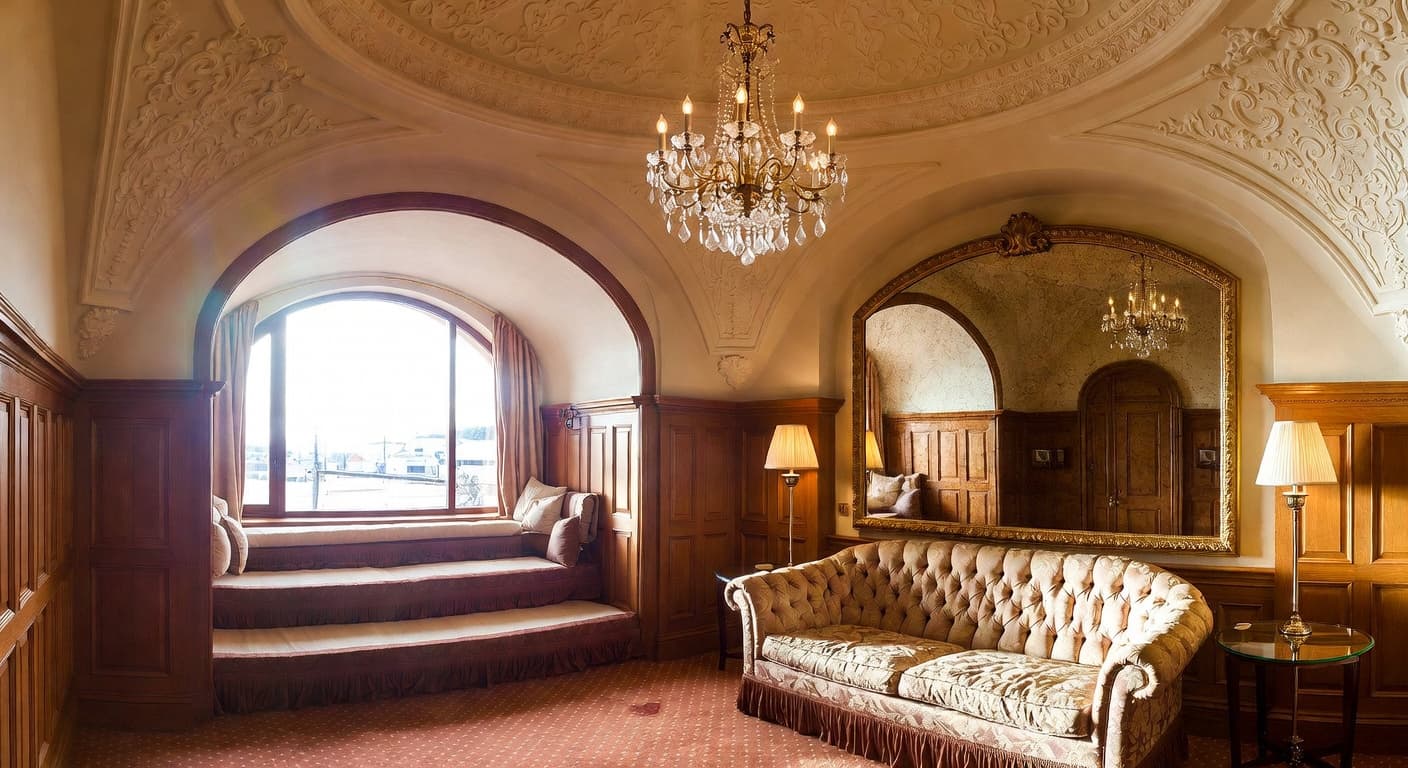 Georgian sauna / spa room interior design - featuring georgian style furniture, decor, colors, and layout ideas for your sauna / spa room