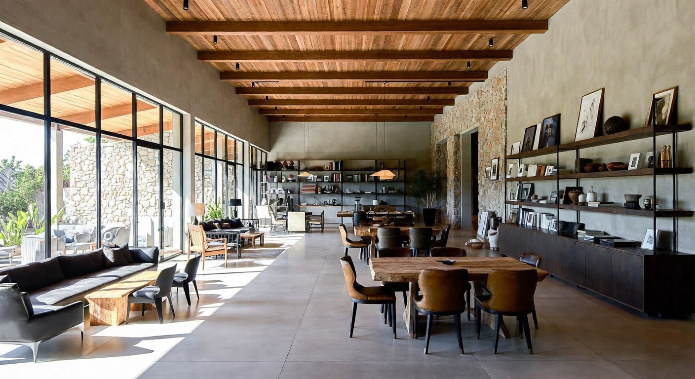 Gorpcore gallery / art display interior design - featuring gorpcore style furniture, decor, colors, and layout ideas for your gallery / art display