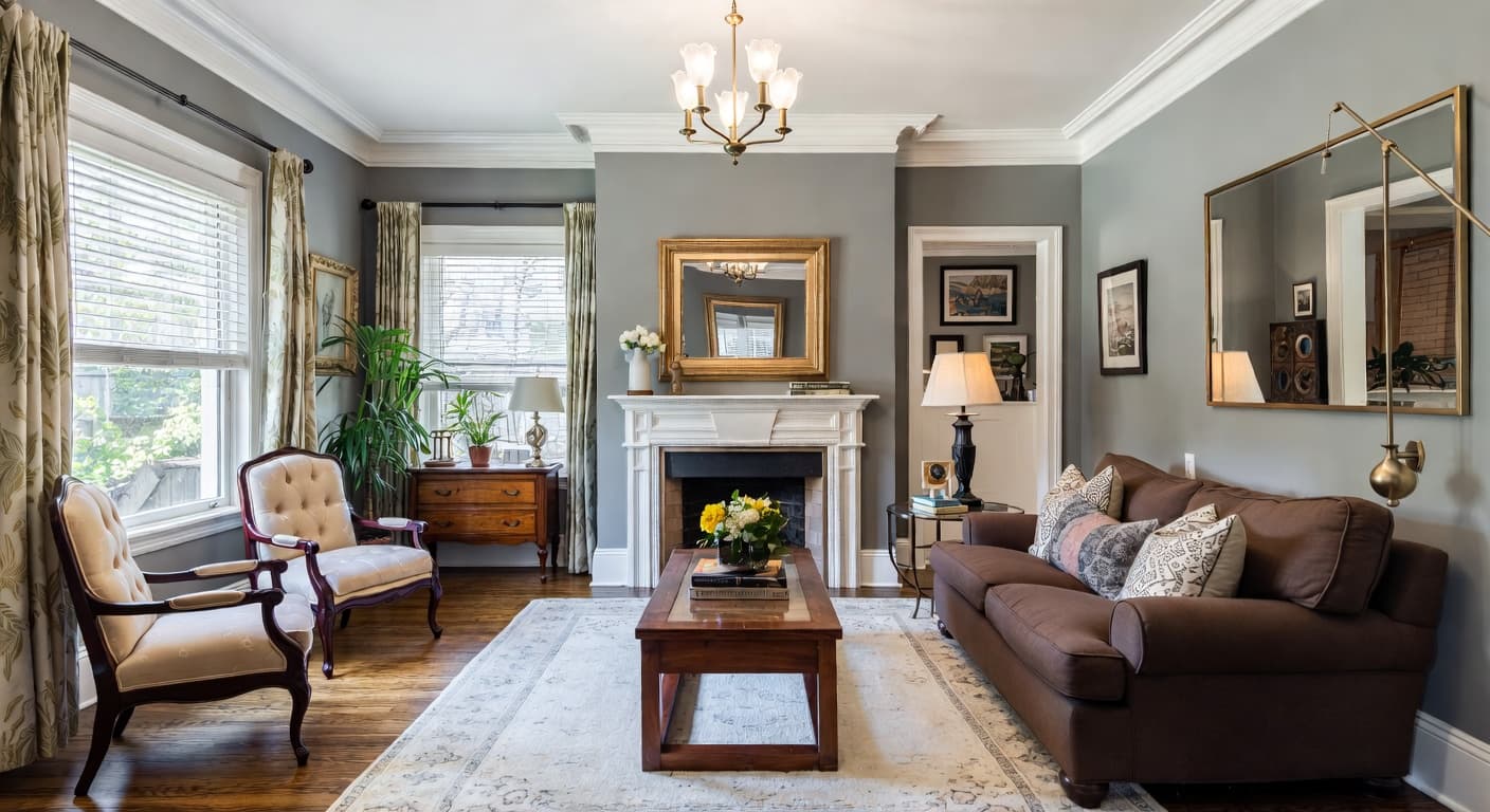 Grandmillennial teen room / den interior design - featuring grandmillennial style furniture, decor, colors, and layout ideas for your teen room / den