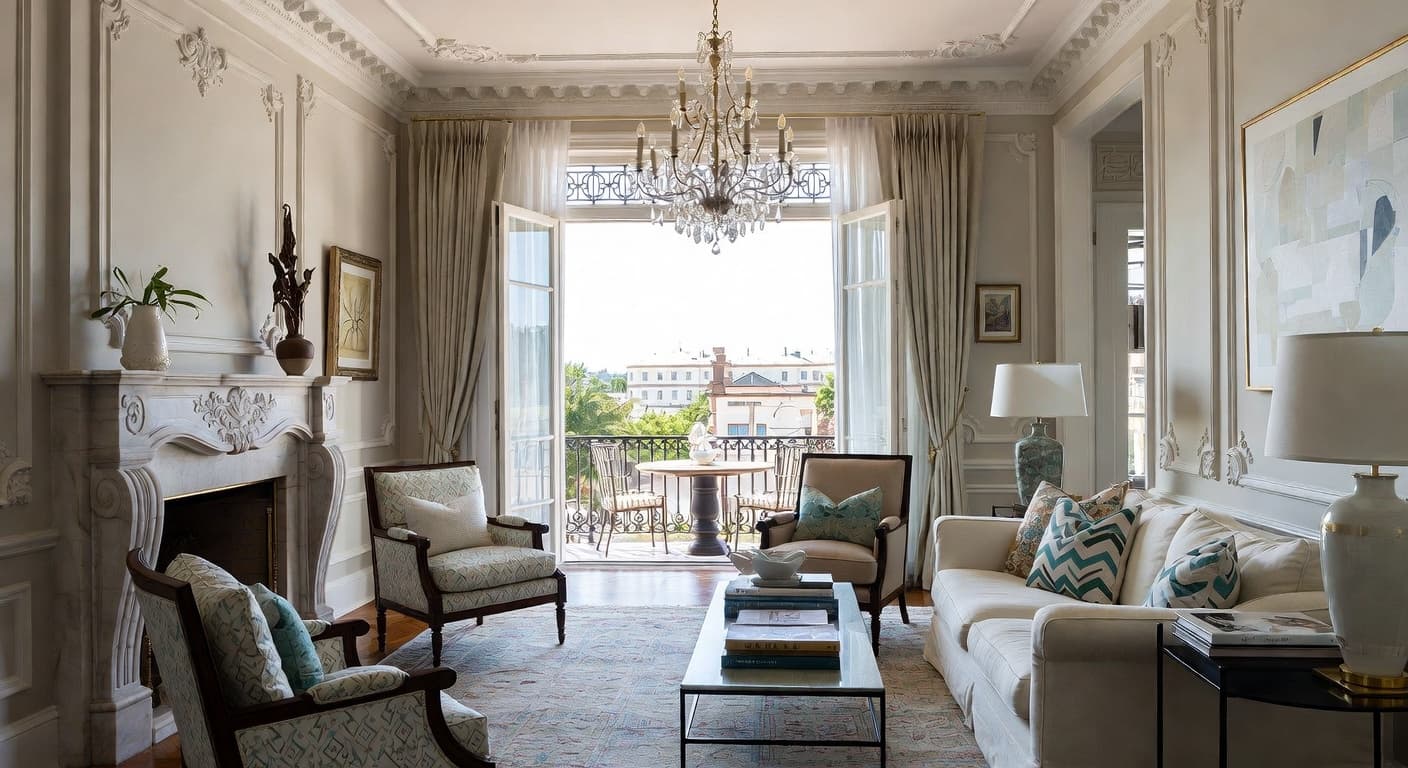 Hollywood Regency Balcony / Terrace design preview