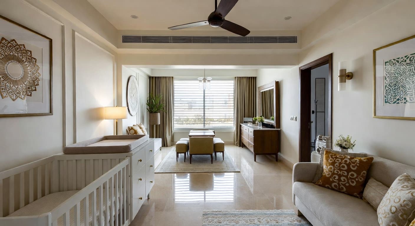 Indian nursery interior design - featuring indian style furniture, decor, colors, and layout ideas for your nursery