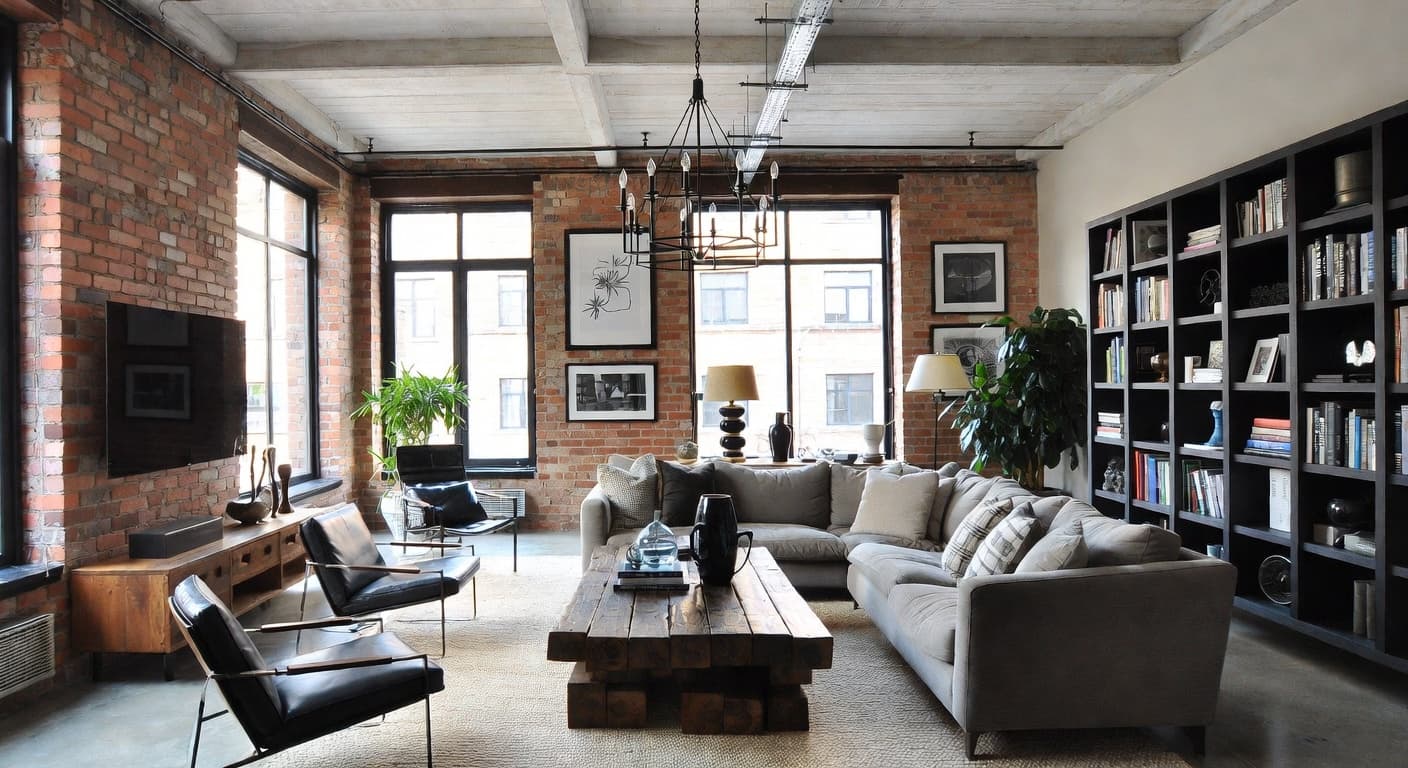 Industrial Living Room design preview