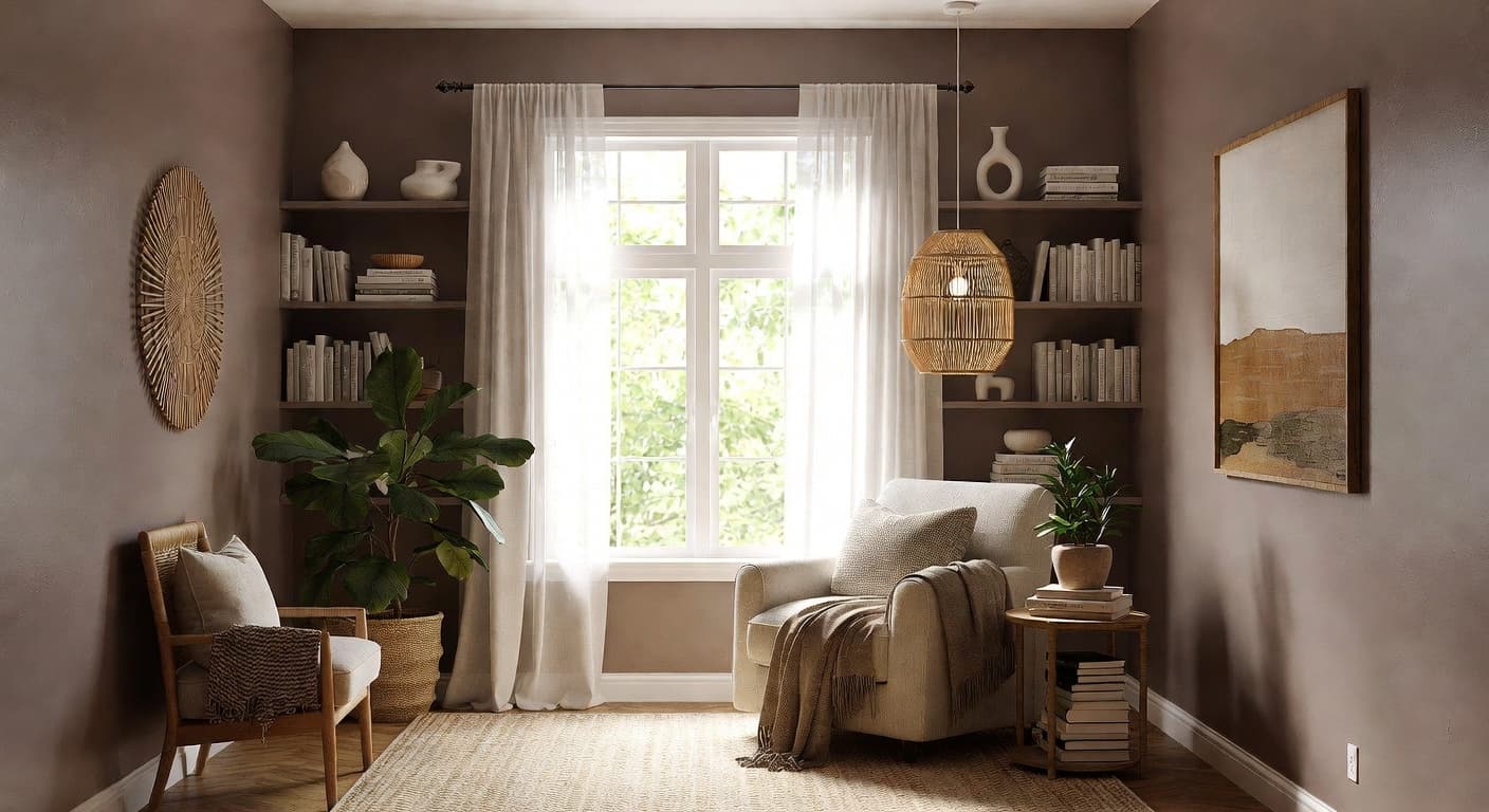 Kinfolk reading nook interior design - featuring kinfolk style furniture, decor, colors, and layout ideas for your reading nook