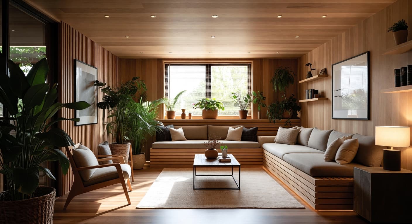 Kinfolk sauna / spa room interior design - featuring kinfolk style furniture, decor, colors, and layout ideas for your sauna / spa room