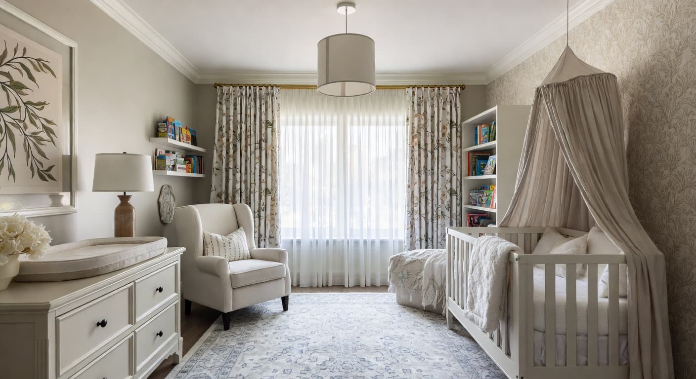 Maximalist nursery interior design - featuring maximalist style furniture, decor, colors, and layout ideas for your nursery