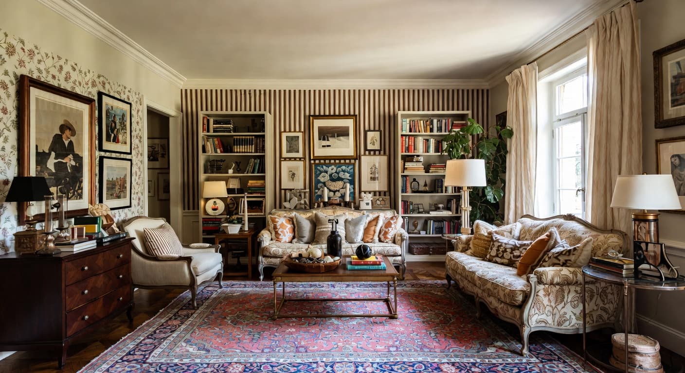 Maximalist playroom interior design - featuring maximalist style furniture, decor, colors, and layout ideas for your playroom