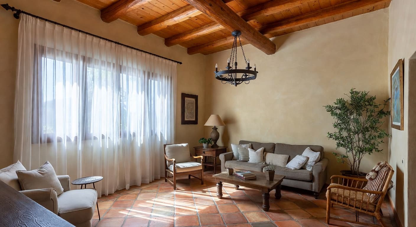 Mediterranean teen room / den interior design - featuring mediterranean style furniture, decor, colors, and layout ideas for your teen room / den