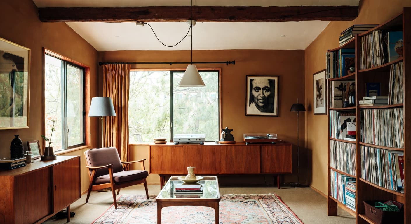 Mid-Century Modern Music Room design preview