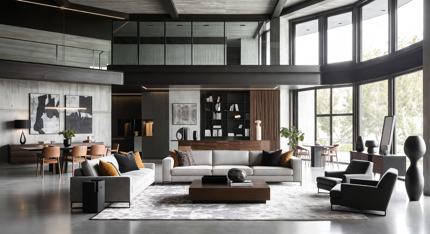 Neo-Futurism garage interior interior design - featuring neo-futurism style furniture, decor, colors, and layout ideas for your garage interior