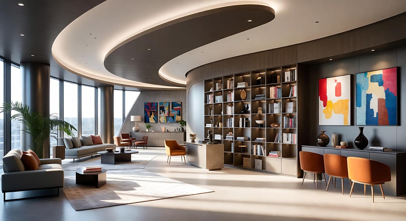 Neo-Futurism playroom interior design - featuring neo-futurism style furniture, decor, colors, and layout ideas for your playroom