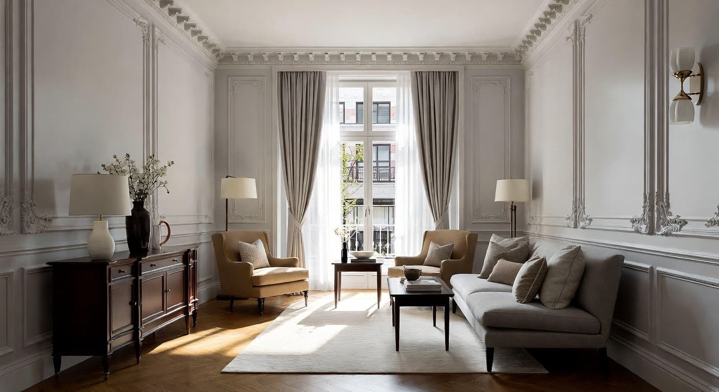 Neoclassical pet room interior design - featuring neoclassical style furniture, decor, colors, and layout ideas for your pet room