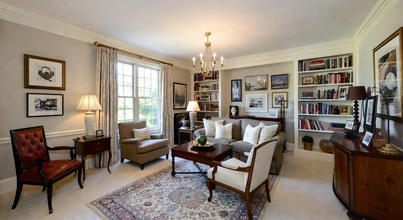 New Traditional playroom interior design - featuring new traditional style furniture, decor, colors, and layout ideas for your playroom