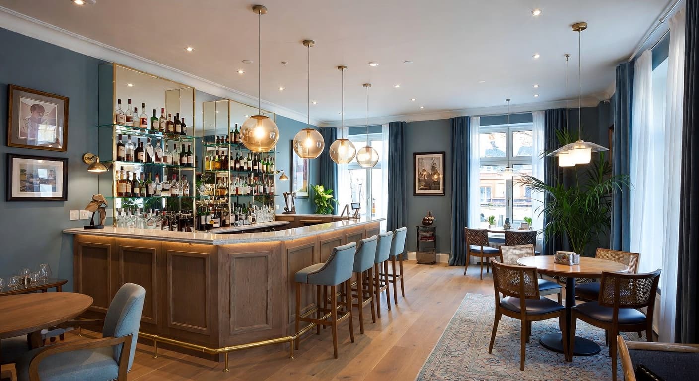 Nordic bar room interior design - featuring nordic style furniture, decor, colors, and layout ideas for your bar room