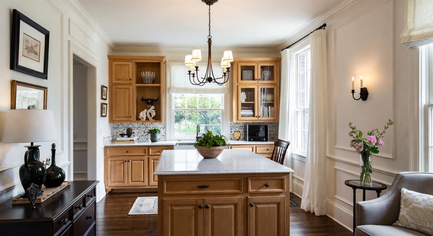 Nowstalgia butler's pantry interior design - featuring nowstalgia style furniture, decor, colors, and layout ideas for your butler's pantry