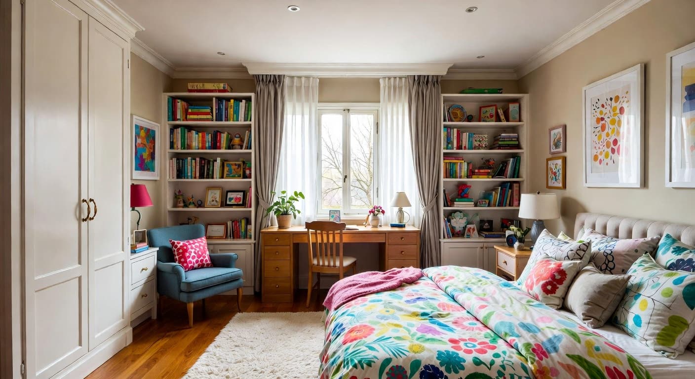 Nowstalgia kids room interior design - featuring nowstalgia style furniture, decor, colors, and layout ideas for your kids room