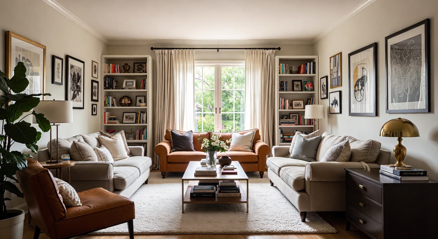 Nowstalgia teen room / den interior design - featuring nowstalgia style furniture, decor, colors, and layout ideas for your teen room / den