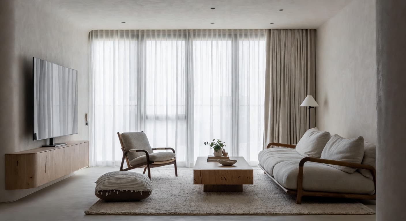 Organic Modern meditation space interior design - featuring organic modern style furniture, decor, colors, and layout ideas for your meditation space