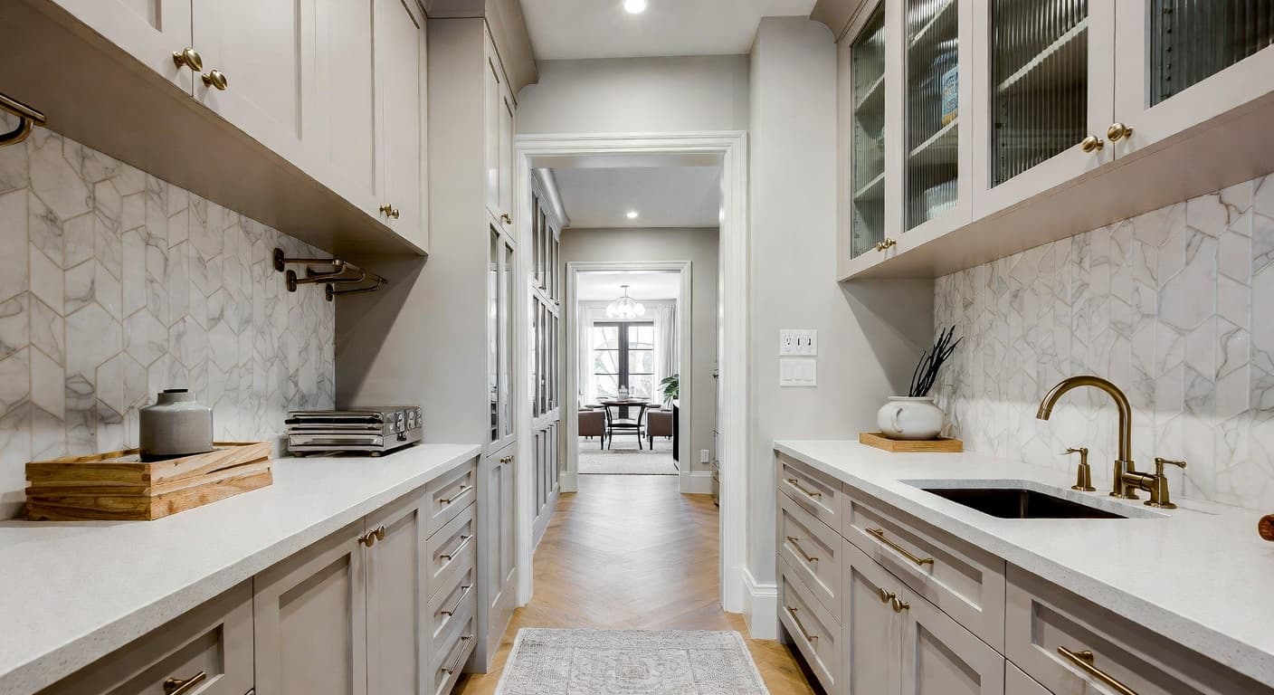 Parametric butler's pantry interior design - featuring parametric style furniture, decor, colors, and layout ideas for your butler's pantry