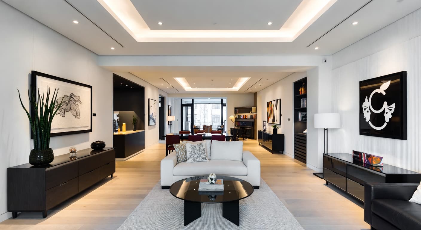 Parametric gallery / art display interior design - featuring parametric style furniture, decor, colors, and layout ideas for your gallery / art display