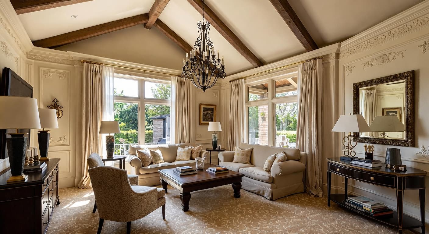 Postmodern guest room interior design - featuring postmodern style furniture, decor, colors, and layout ideas for your guest room