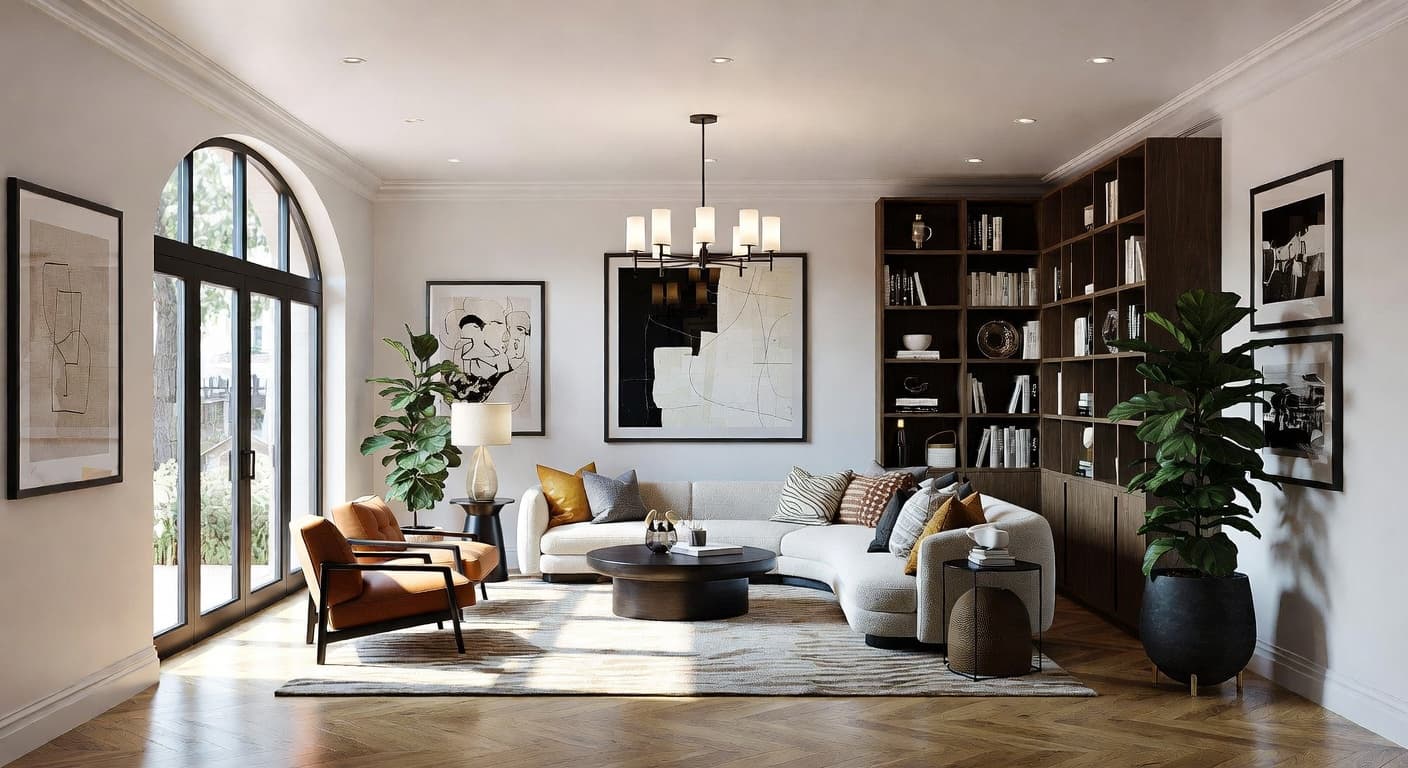 Postmodern teen room / den interior design - featuring postmodern style furniture, decor, colors, and layout ideas for your teen room / den