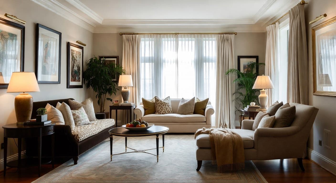 Regency meditation space interior design - featuring regency style furniture, decor, colors, and layout ideas for your meditation space