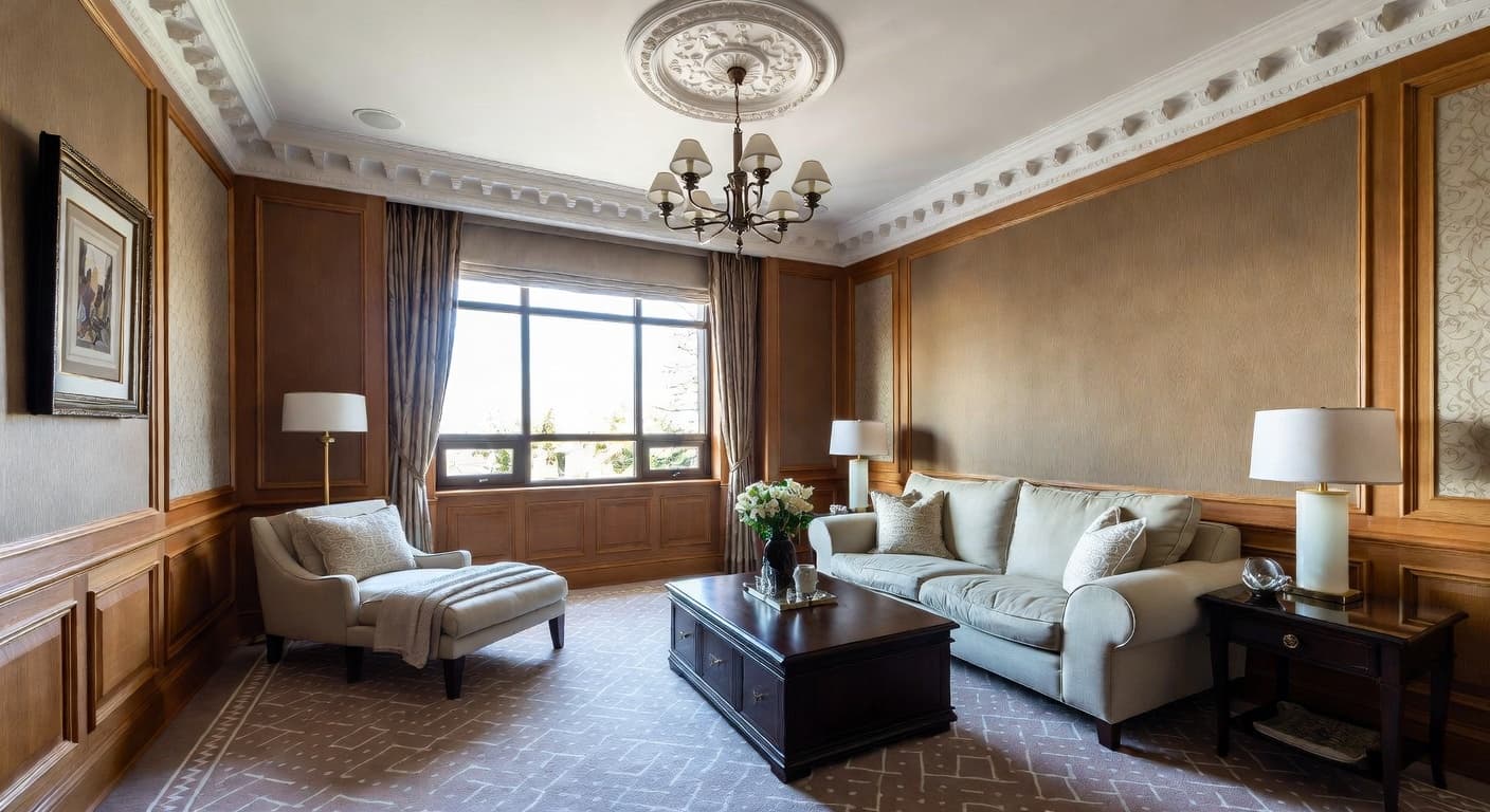 Regency sauna / spa room interior design - featuring regency style furniture, decor, colors, and layout ideas for your sauna / spa room