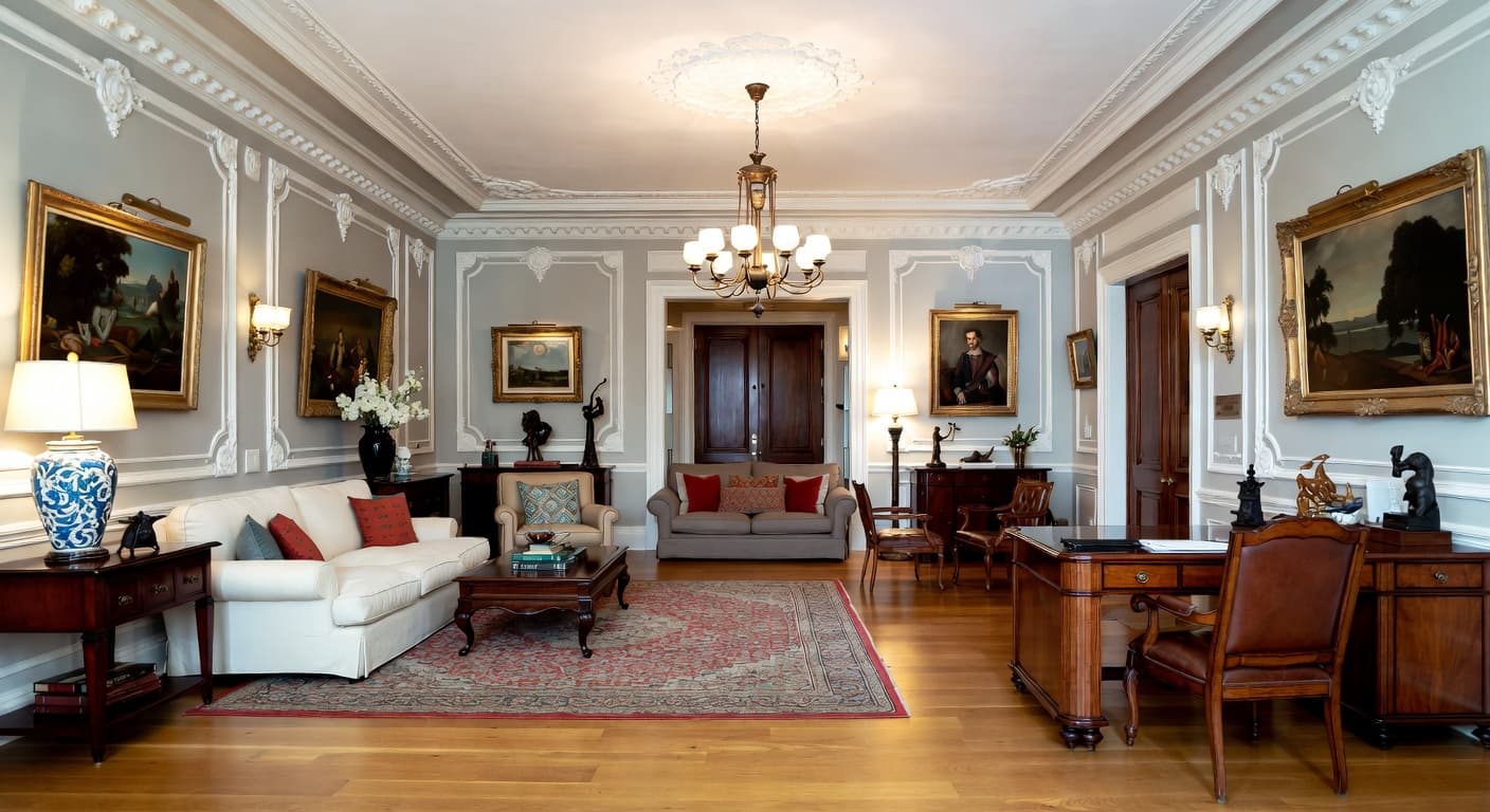 Renaissance Revival garage interior interior design - featuring renaissance revival style furniture, decor, colors, and layout ideas for your garage interior