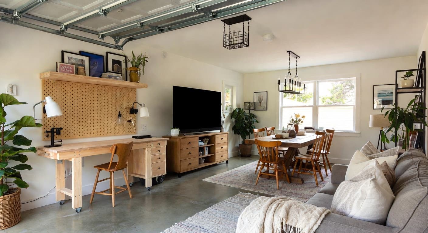 Shaker garage interior interior design - featuring shaker style furniture, decor, colors, and layout ideas for your garage interior